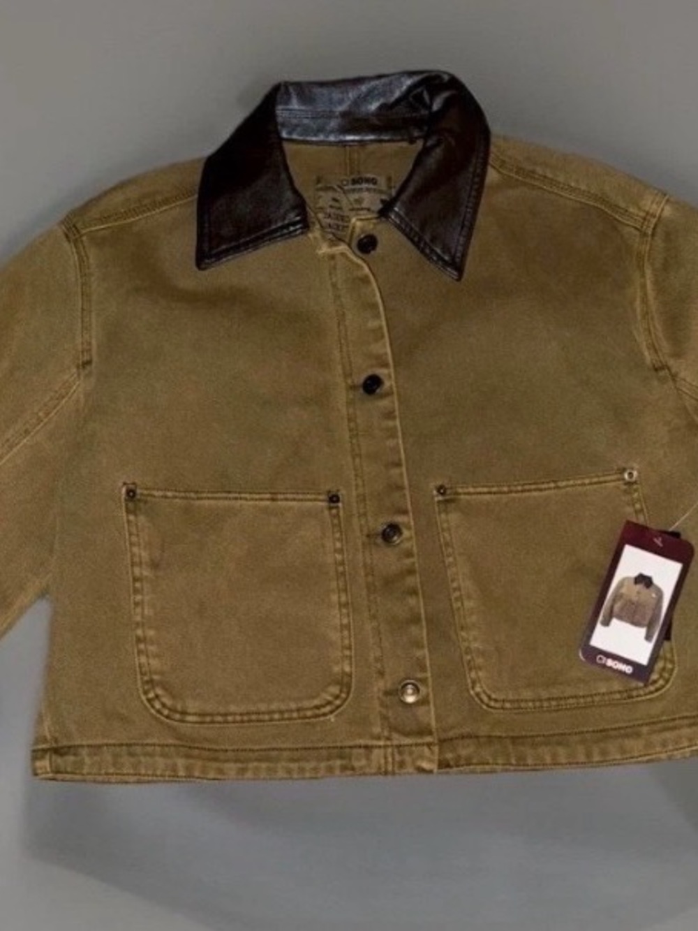CI SONO Khaki Padded Jacket Button Size M